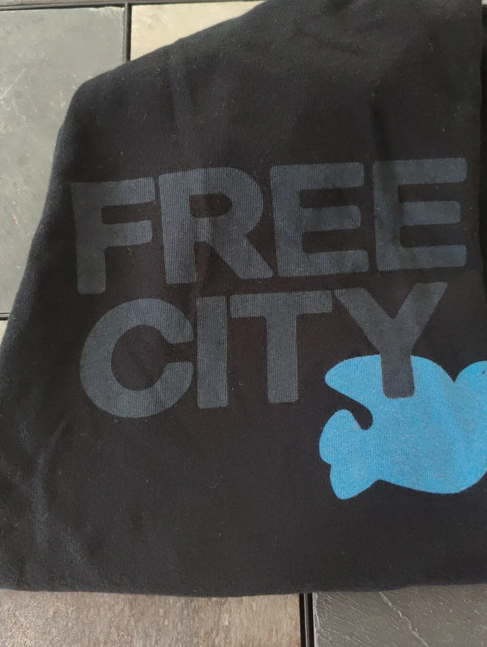 Free City Women’s M Sweatpants Joggers Black/Blue - Picture 10 of 10